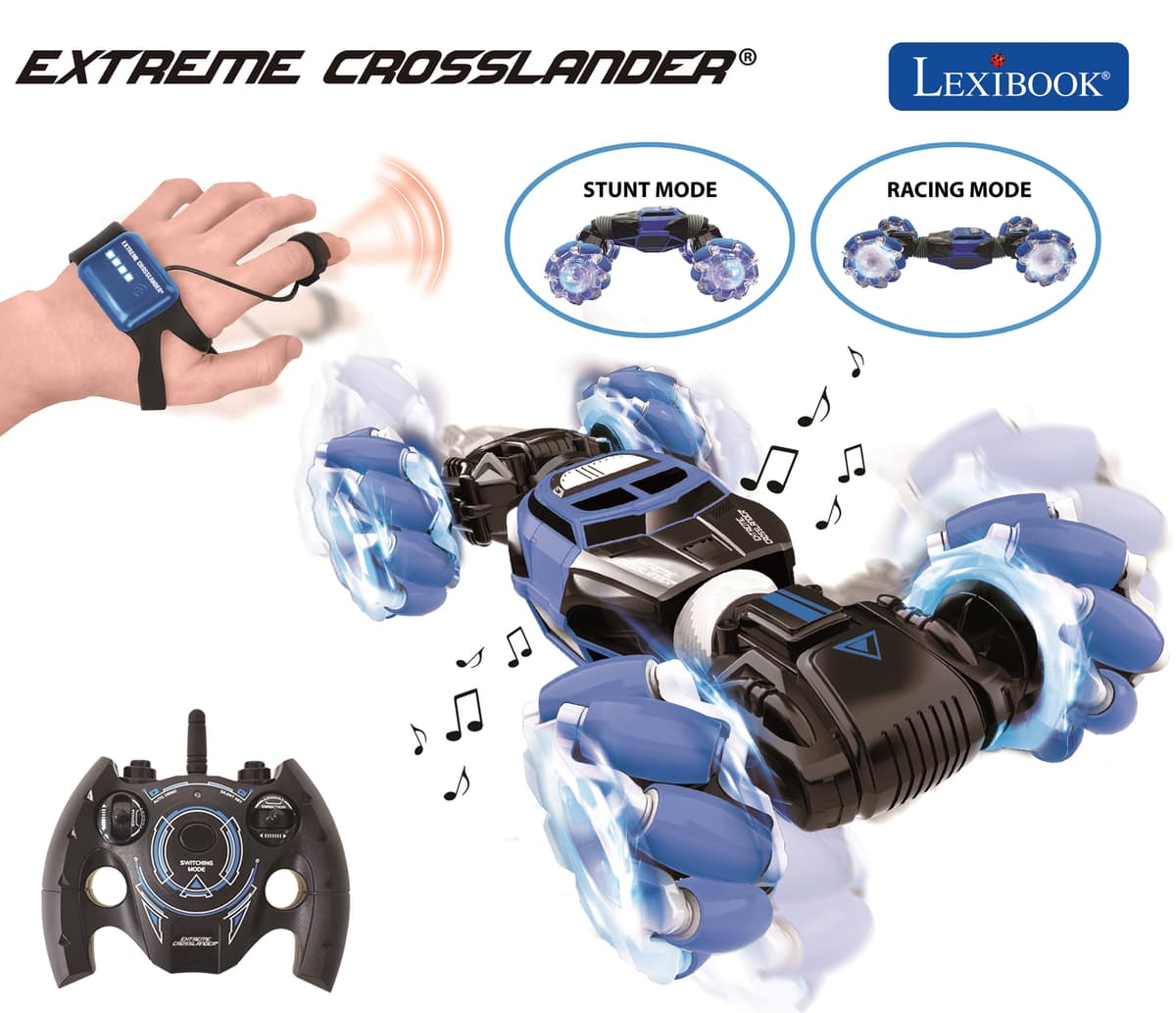 Lexibook Crosslander® Fire - Oplaadbare, radiografisch bestuurbare auto met waterrook, lichten Lexibook Crosslander® Fire - Oplaadbare, radiografisch bestuurbare auto met waterrook, lichten