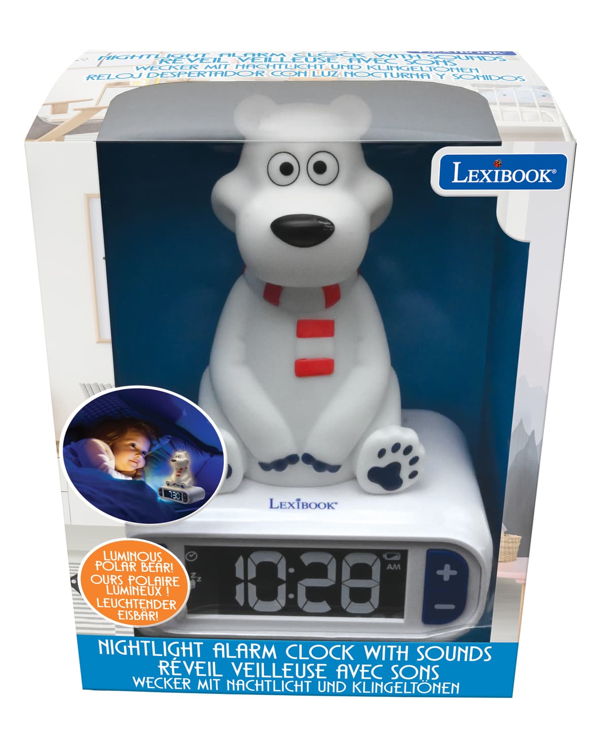 Lexibook Luce notturna 3D dell'orso polare e orso con storia con musica Lexibook Luce notturna 3D dell'orso polare e orso con storia con musica