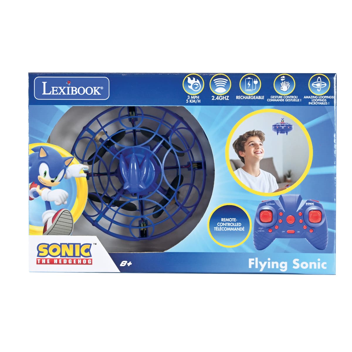 Lexibook Mini drone à contrôle gestuel, Mains libres, Rechargeable pas cher Lexibook Mini drone à contrôle gestuel, Mains libres, Rechargeable pas cher
