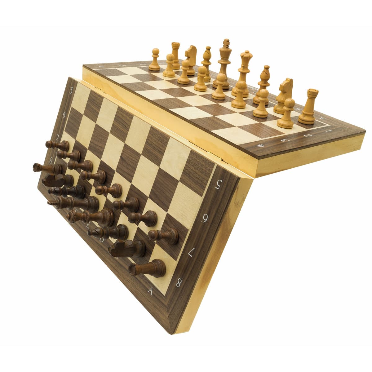 Échiquier magnétique pliable en bois de Noyer - 24×24cm Échiquier magnétique pliable en bois de Noyer - 24×24cm