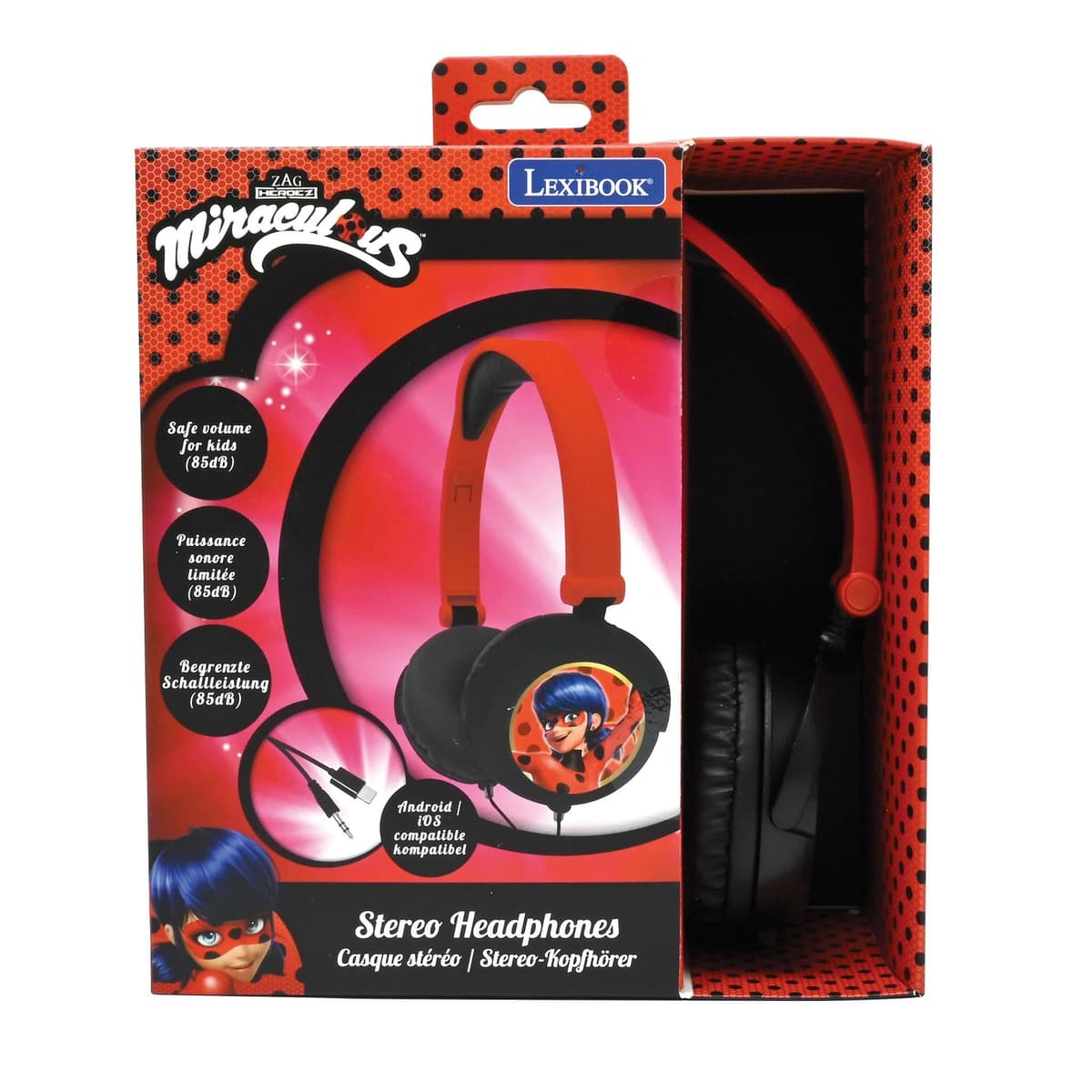 Casque audio Licorne pour enfants, filaire et pliable avec limitation de volume d'écoute Casque audio Licorne pour enfants, filaire et pliable avec limitation de volume d'écoute