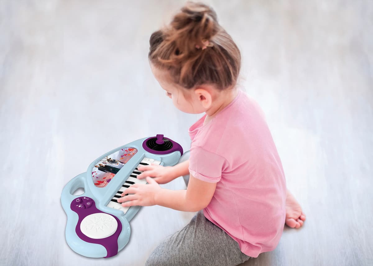 Lexibook Frozen Elektronisch Keyboard Met Zitje, Microfoon, MP3-aansluiting – Blauw/paars, Voor Kinderen