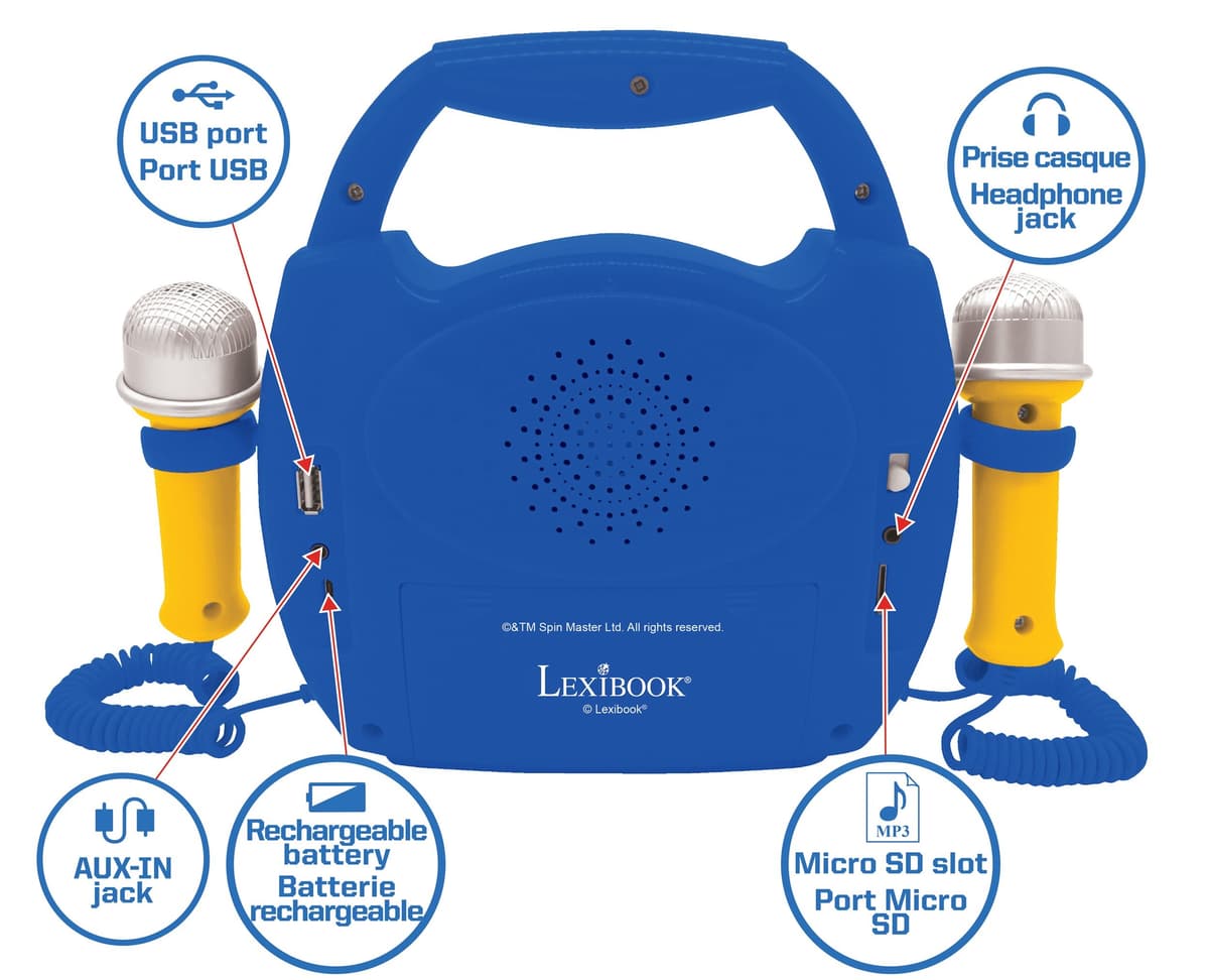 Lexibook- Disney Princesses, Mon Premier Lecteur Musical karaoké avec micros, sans Fil, Fonctions Enregistrement et Changement de Voix, pour Enfant Lexibook- Disney Princesses, Mon Premier Lecteur Musical karaoké avec micros, sans Fil, Fonctions Enregistrement et Changement de Voix, pour Enfant