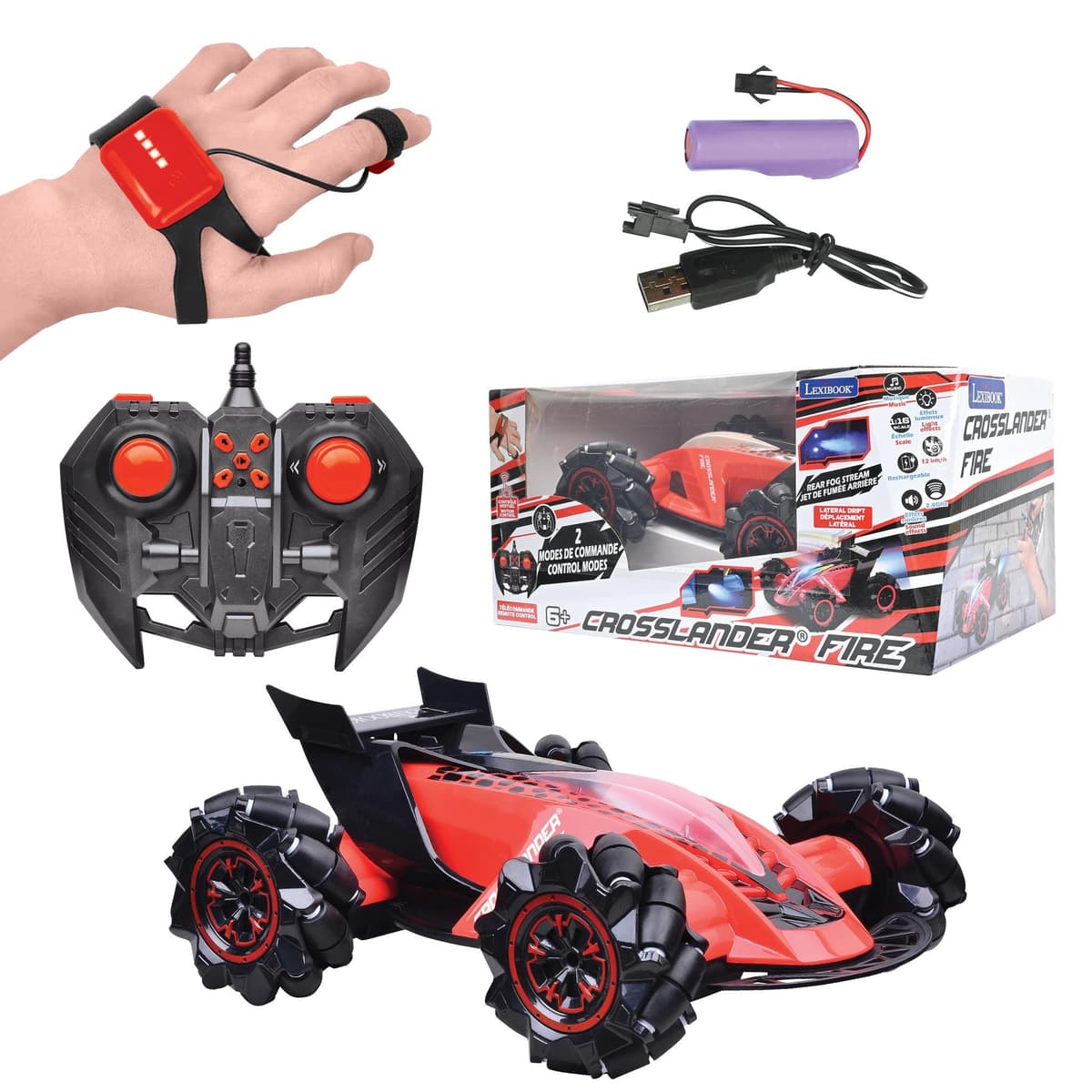 Coche Teledirigido Lexibook Crosslander Racing - Fórmula 1, 10 Km/h, Humo, Luces Y Sonido
