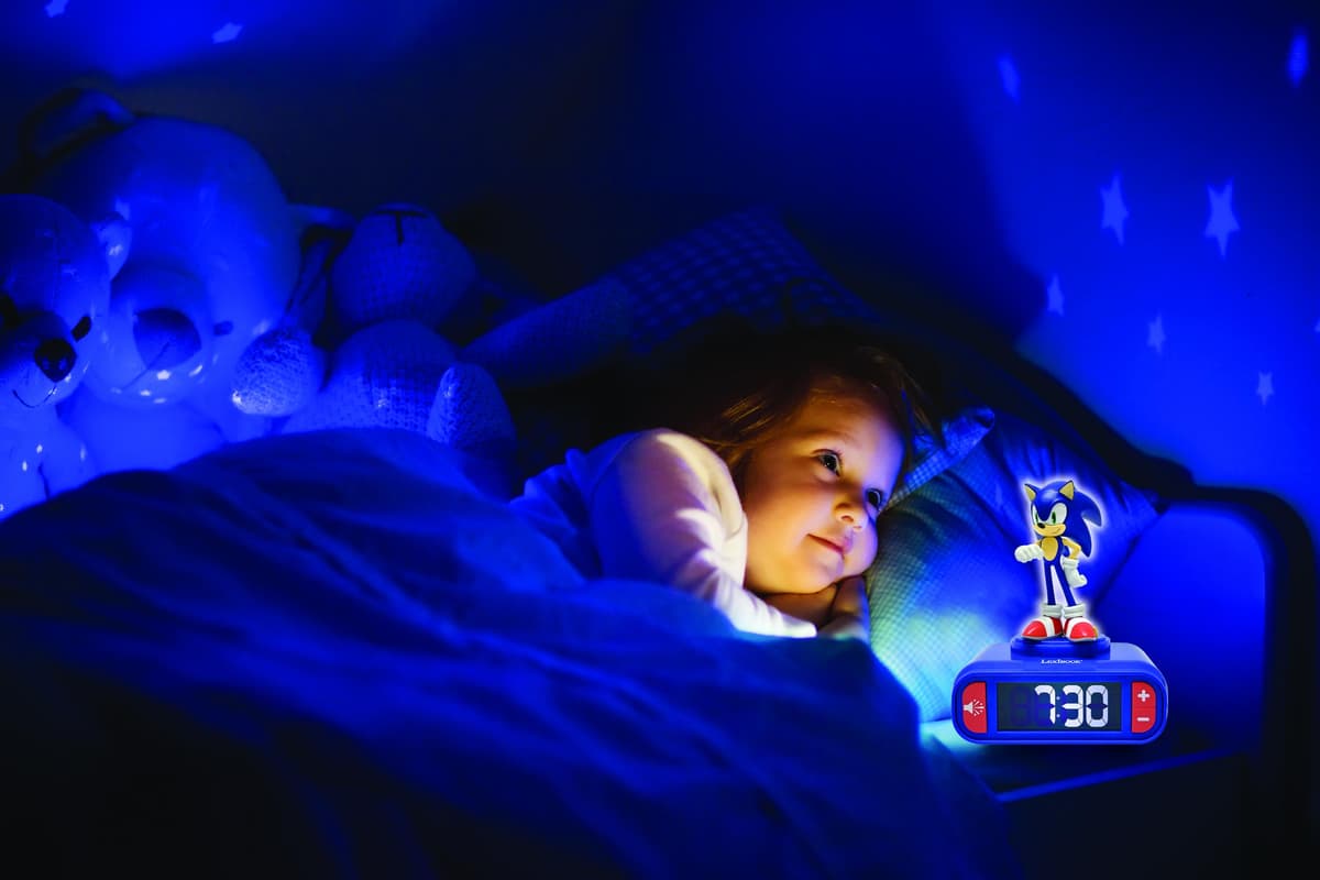 CARTOON Lampada 3D con sveglia Sonic luce notturna a led da comodino personaggio tridimensionale con sveglia digitale integrata CARTOON Lampada 3D con sveglia Sonic luce notturna a led da comodino personaggio tridimensionale con sveglia digitale integrata