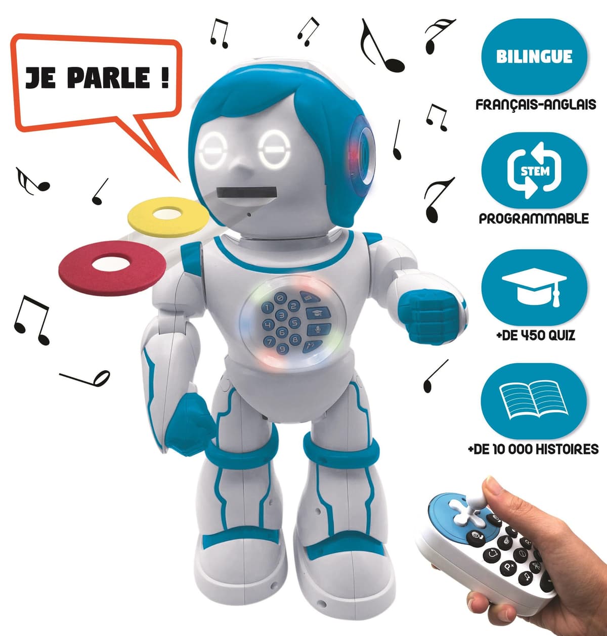 Lexibook, Powerman Advance, Robot télécommandé, Jouet interactif pour Enfants, Marche, Danse Lexibook, Powerman Advance, Robot télécommandé, Jouet interactif pour Enfants, Marche, Danse