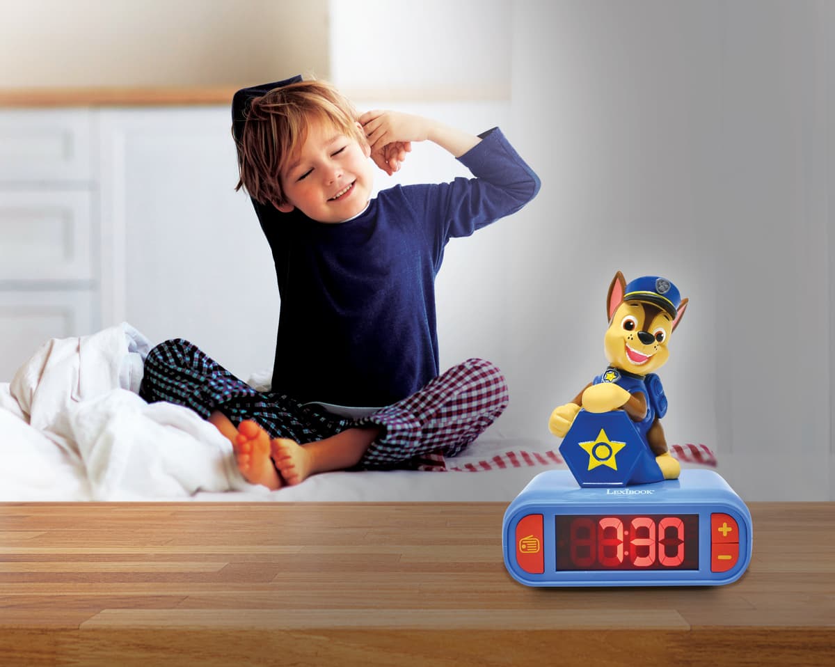 Chase Night Light Alarm Clock With Sounds Lexibook chase-night-light-alarm-clock-with-sounds-lexibook