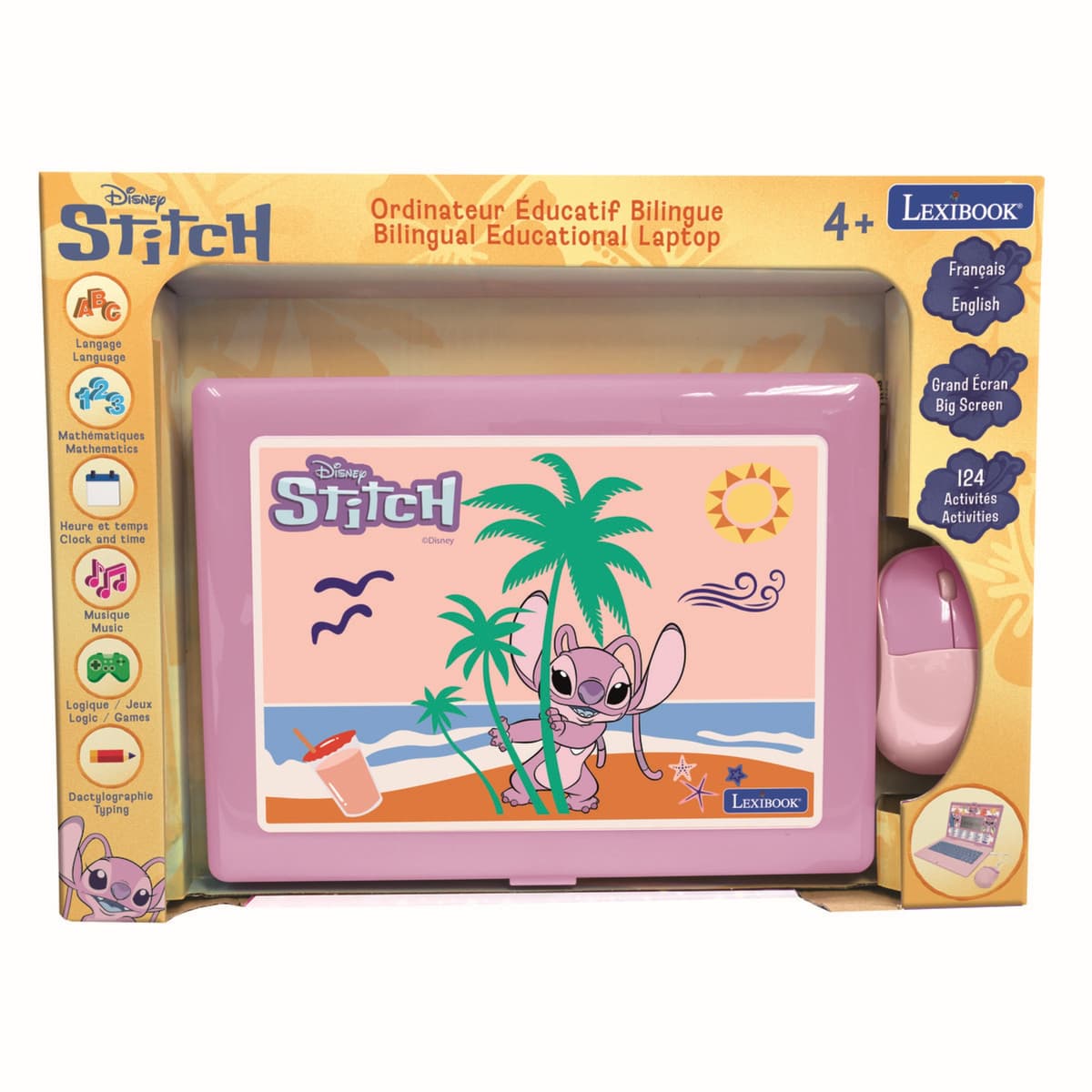 Stitch Computer Toy Angel from Disney Stitch Bilingual Talking Educational laptop – 124 ...