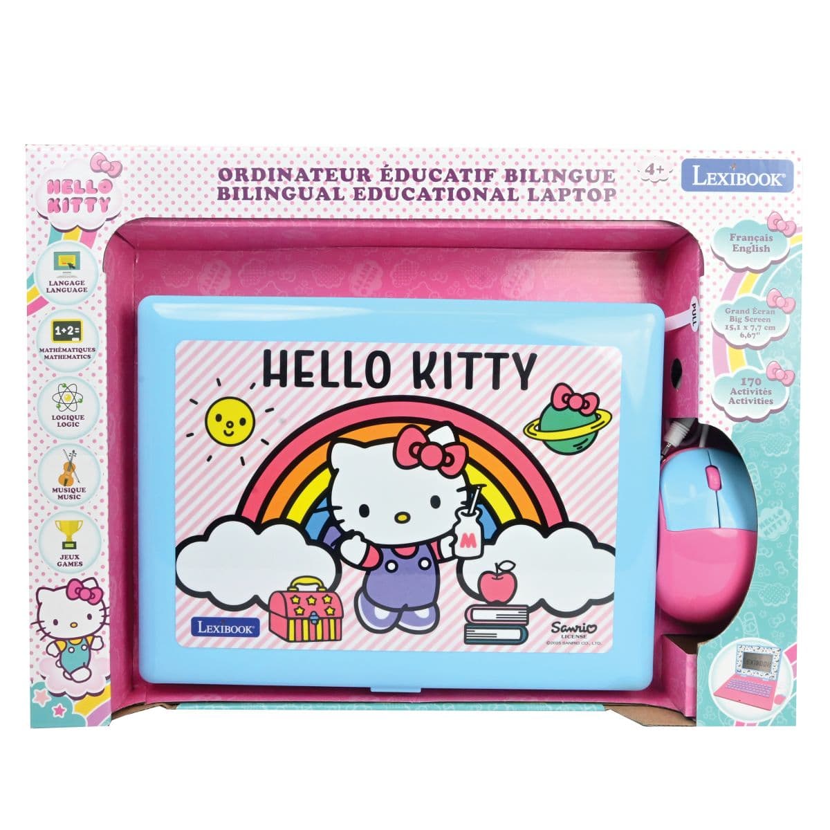 Computer Hello Kittey Hello Kitty Bilingual talking educational laptop with 170 activities ...