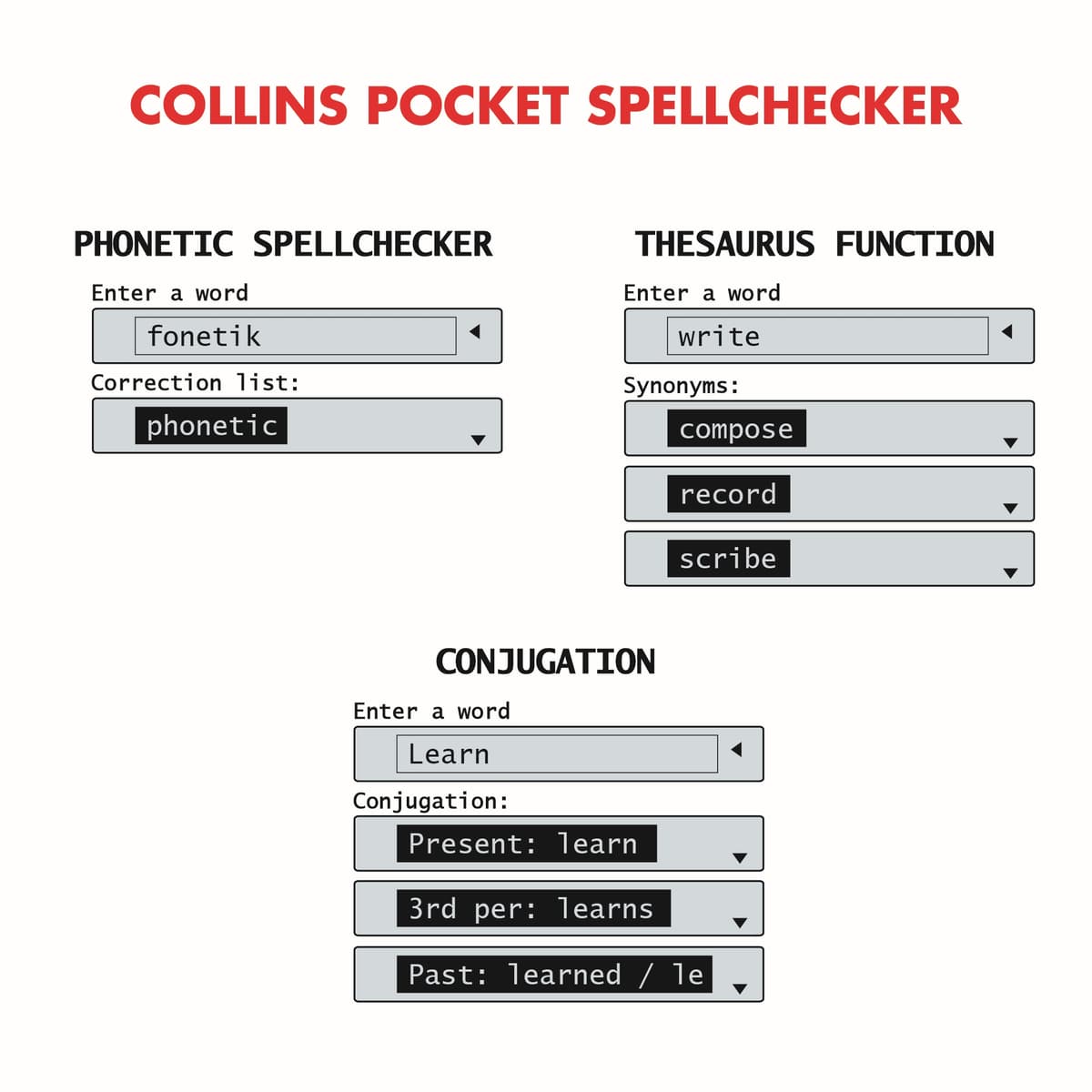 Spellchecker Machine Collins® Electronic Spellchecker | Lexibook