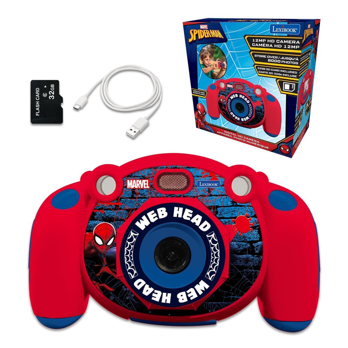 Spidey Camera Spider-Man Starcam® digital HD camera with SD card | Lexibook