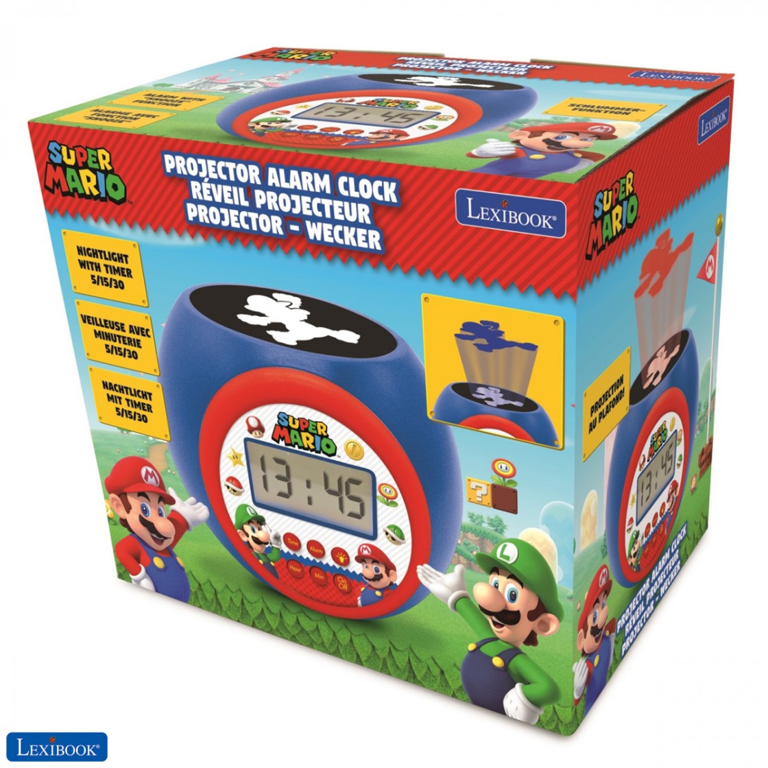 Wekity R-timer Super Mario Bros 7 Sveglia digitale modificabile a