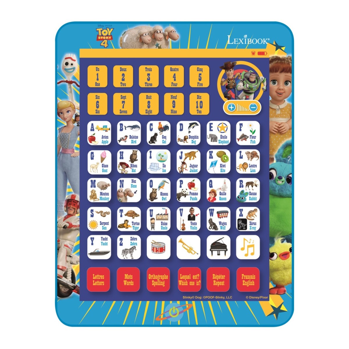 Toy Story 4 educational bilingual tablet (English / French)