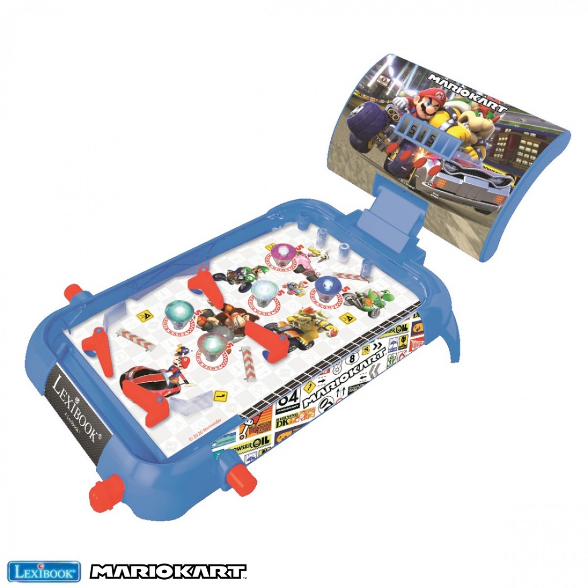 Mario Kart table electronic pinball, action and reflex game for children and familiy