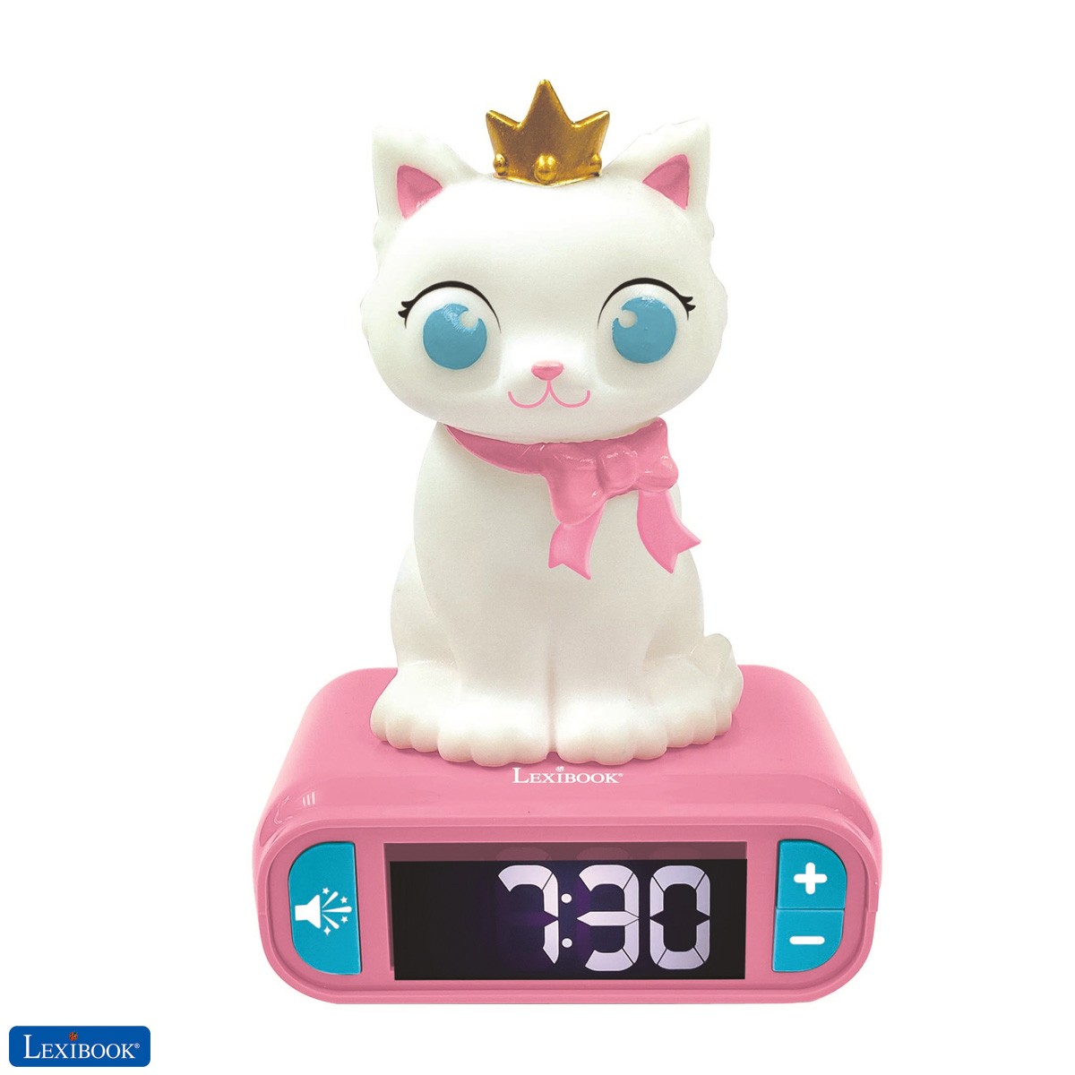 Kitten Digital Alarm Clock for kids with Night Light Snooze