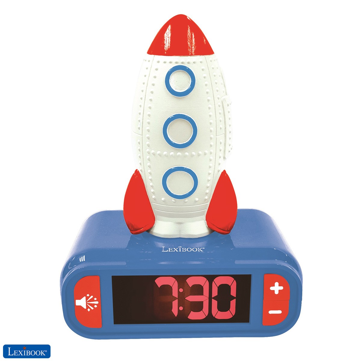 Rocket Digital Alarm Clock for kids with Night Light Snooze