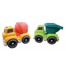 Toy cars partially made of wheat fibers 