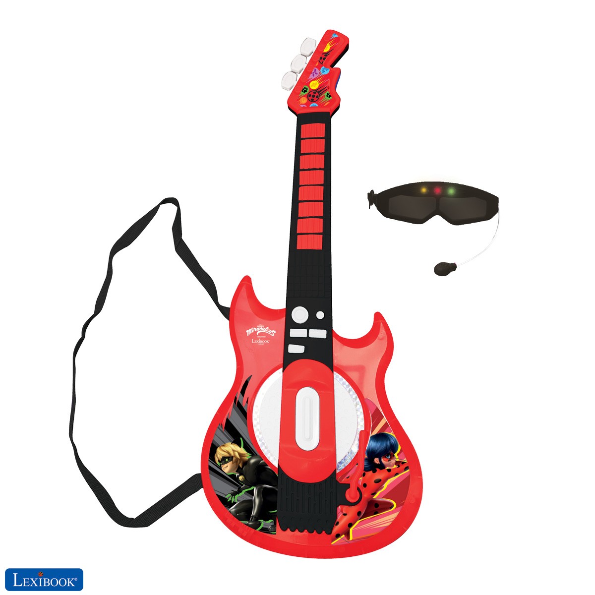 Miraculous Elektronische gitarre mit Licht und Mikrofon
