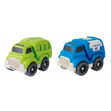 Spielzeugautos zum Teil aus Weizenfasern hergestellt - Polizei und Feuerwehr für Kinder 