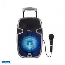 Enceinte karaoké Bluetooth® iParty sur roulettes avec effets lumineux et micro inclus