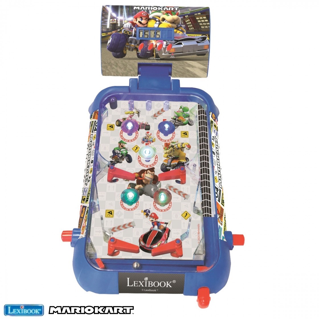 Mario Kart Flipper Électronique de table, Jeu d'action et réflexe enfant et  famille