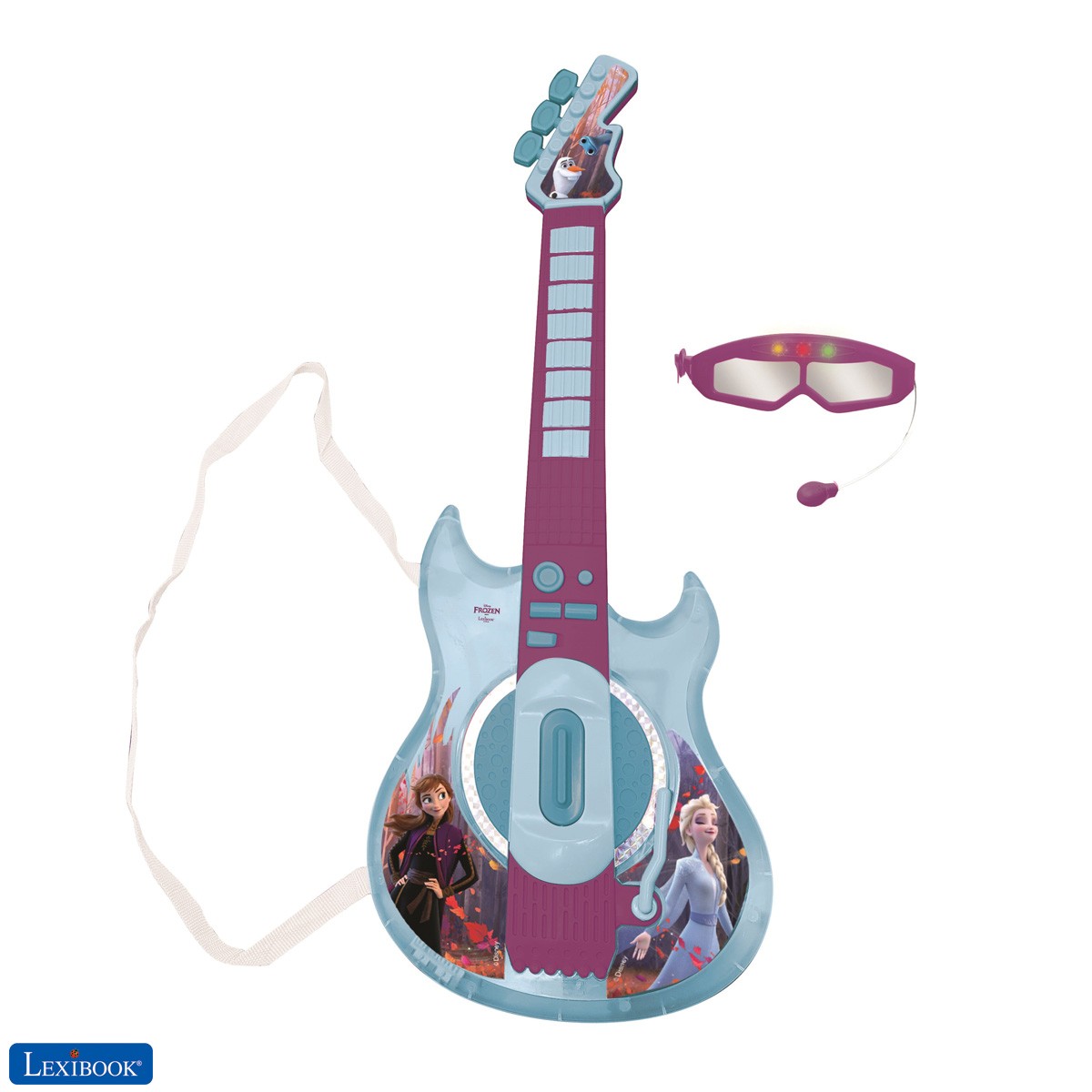 Disney Frozen La Reine des Neiges Elsa Anna Guitare électronique lumineuse avec micro