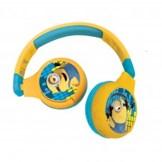 Minions Casque Audio Enfant 2-en-1 Bluetooth et Filaire Stéréo