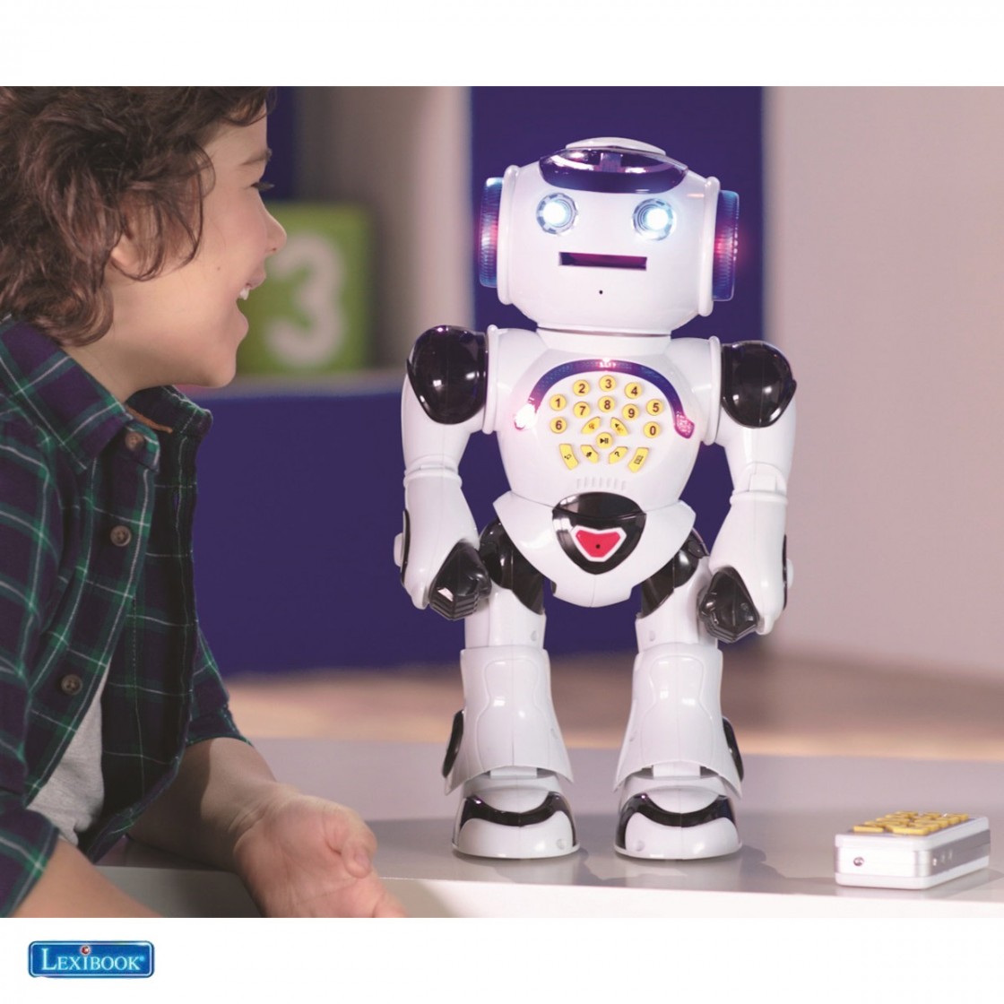 Lexibook Powerman Star mi educación robot con historia Maker-Blanco/Azul-ROB85EN 