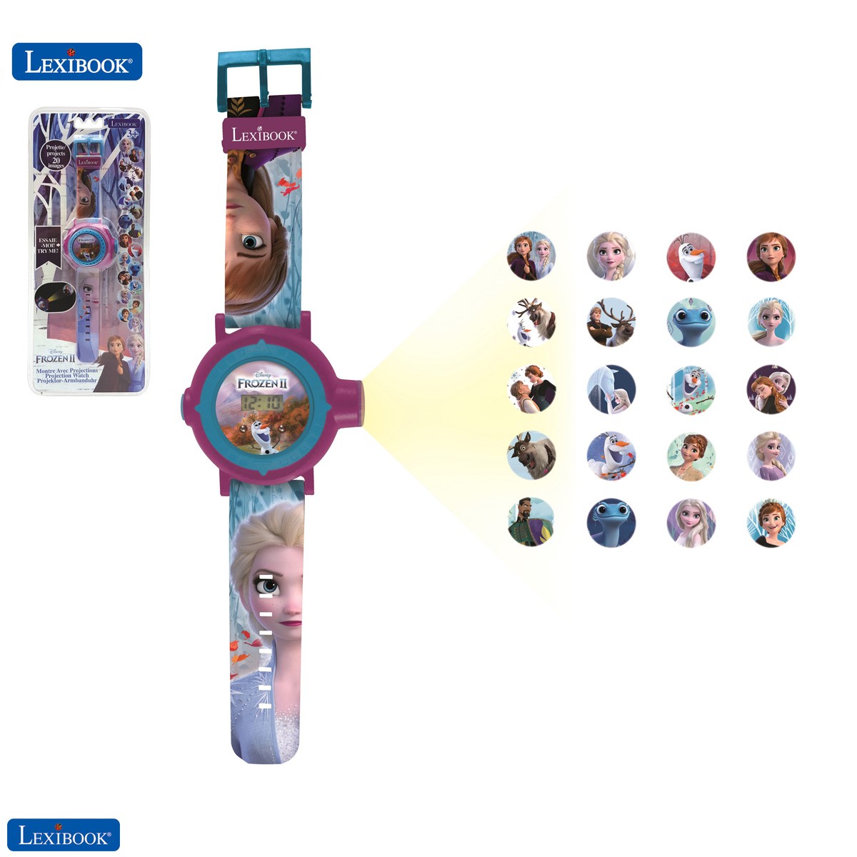 Frozen 2 Reloj correa ajustable pantalla digital