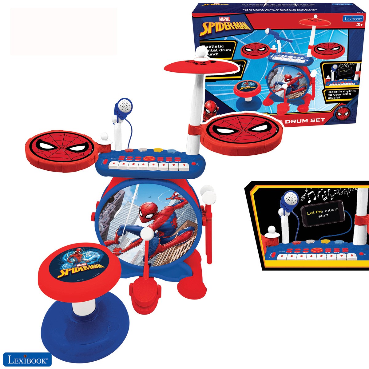 Spider-Man Batería Electrónica para niños