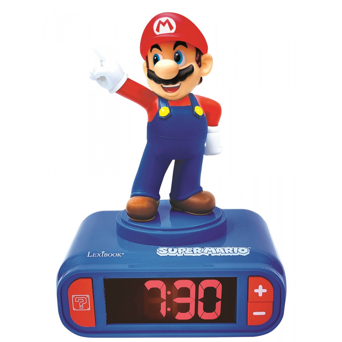 Nintendo Super Mario - Reloj Despertador con pantalla LCD digital,