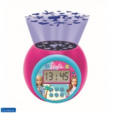 Reloj despertador con proyector Barbie con función de repetición y alarma