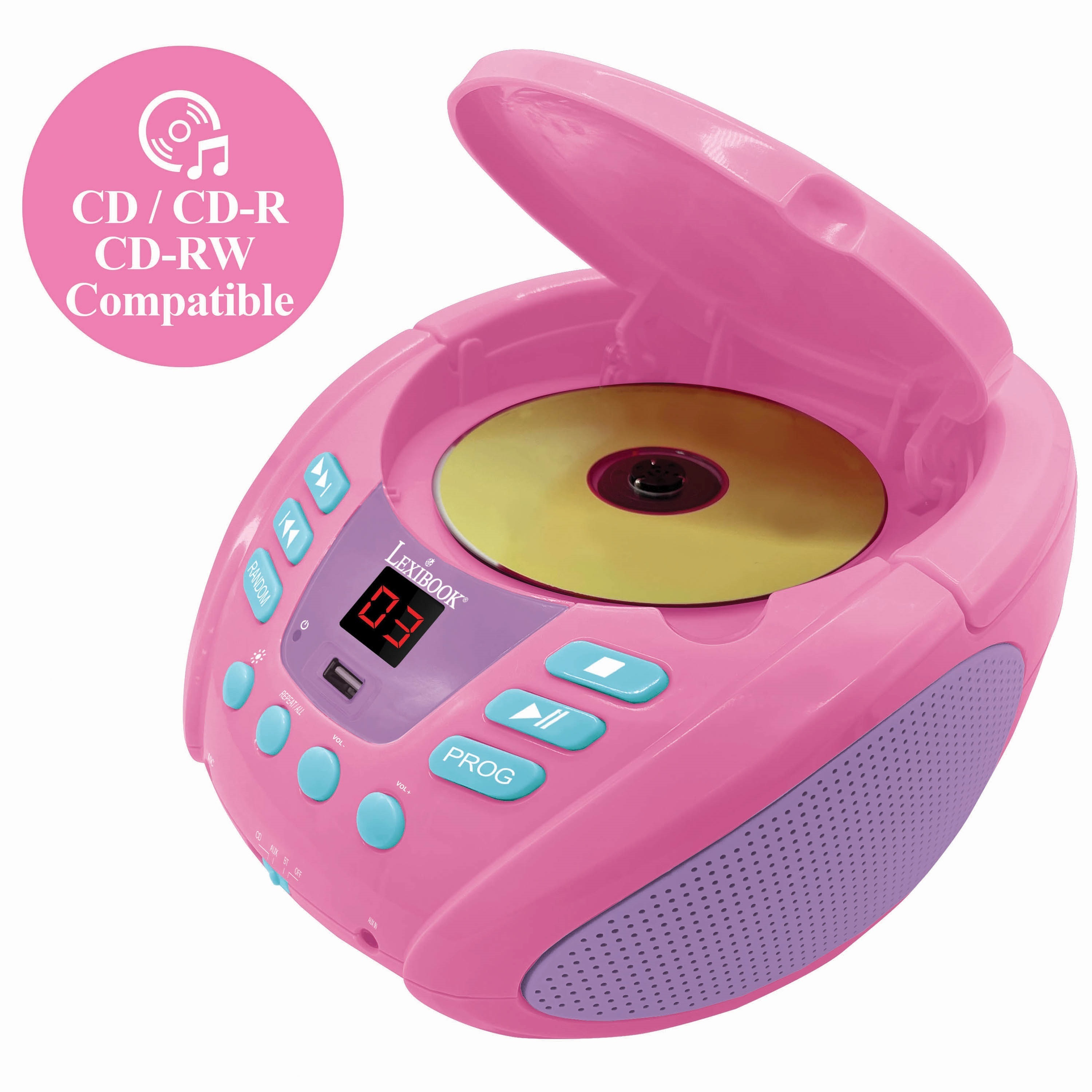 Lexibook Unicorn Bluetooth Portable CD Player image number null